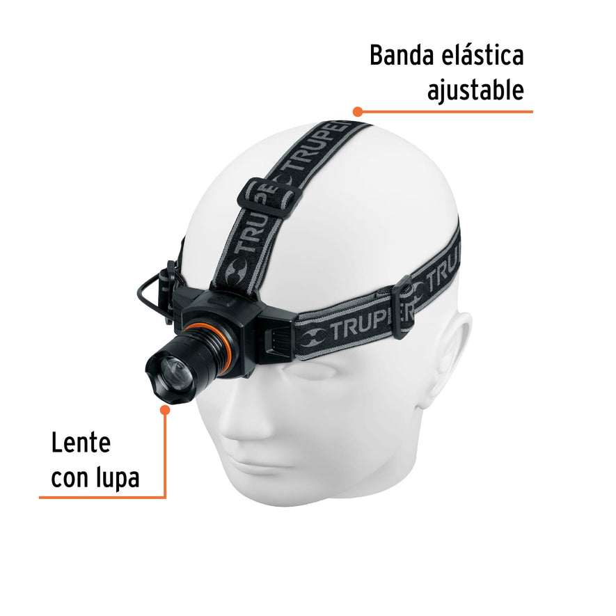 Linterna de minero LED 160 lm, recargable, TRUPER EXPERT Caja con 6, 10617