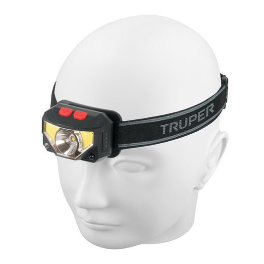 Linterna de minero LED 270 lm con sensor recargable, TRUPER Caja con 4, 103087