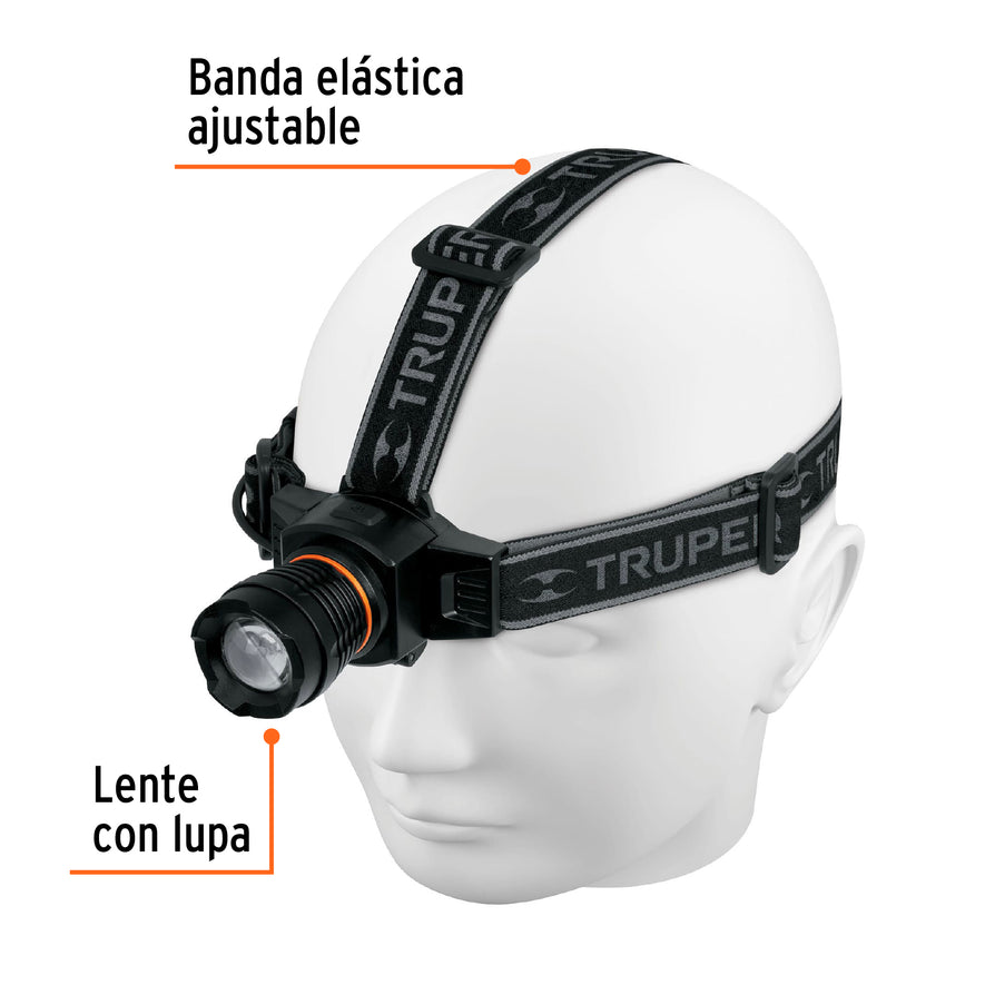 Linterna de minero LED 430 lm, recargable, TRUPER EXPERT Caja con 6, 16716