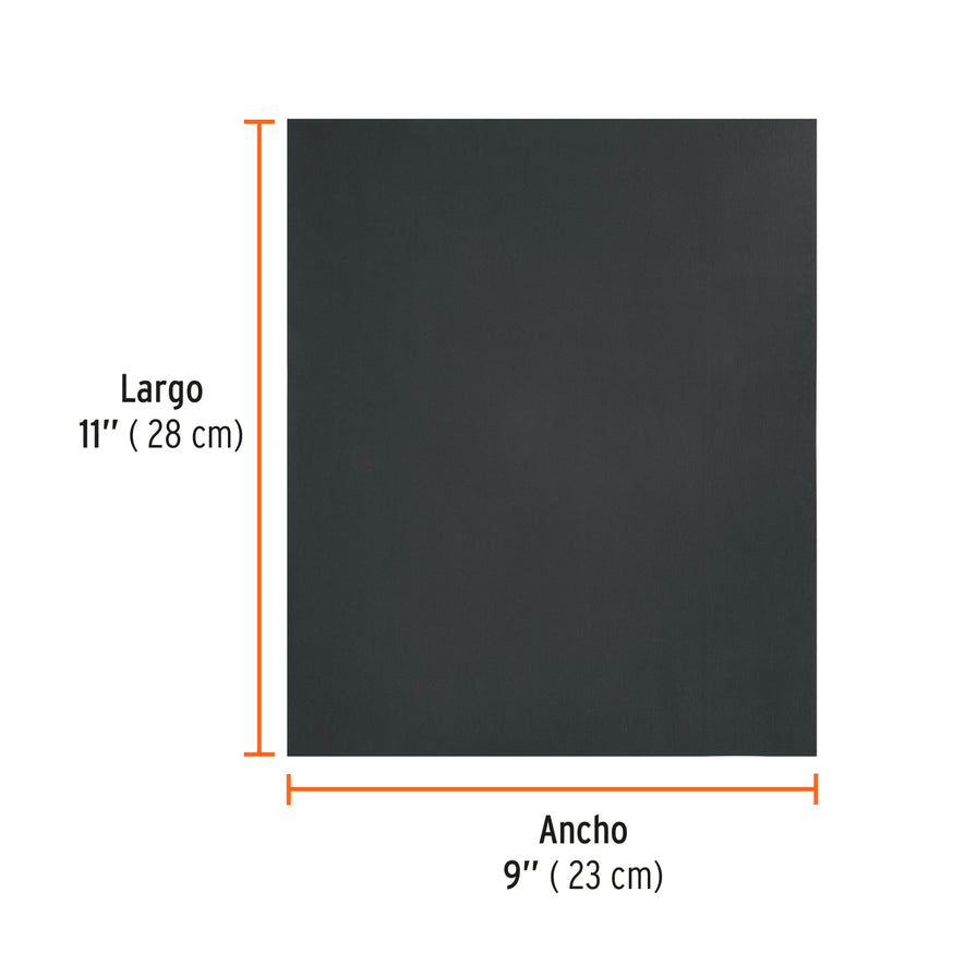 Lija de agua grano 1200 microfina carburo de silicio, Truper Caja con 25, 11634
