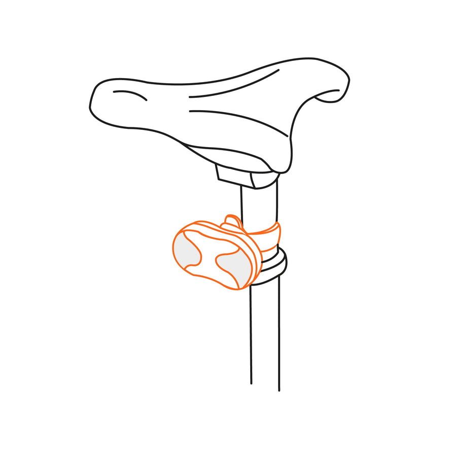 Linterna trasera para bicicleta 9 LEDs con 2 pilas AAA Caja con 6, 16797