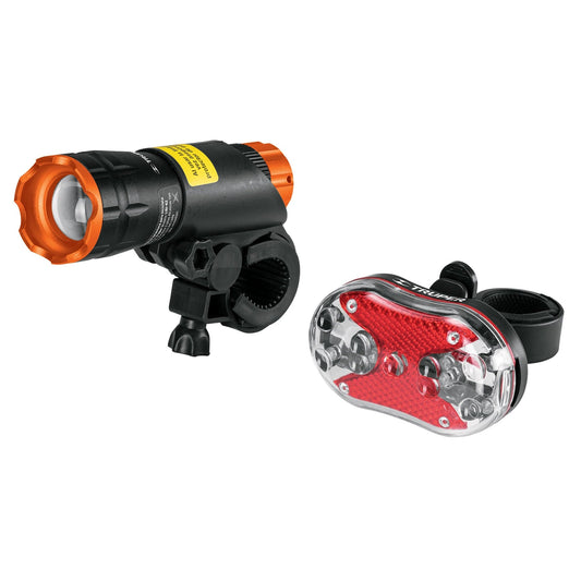 Juego de linterna delantera y trasera para bicicleta, TRUPER Caja con 4, 16798
