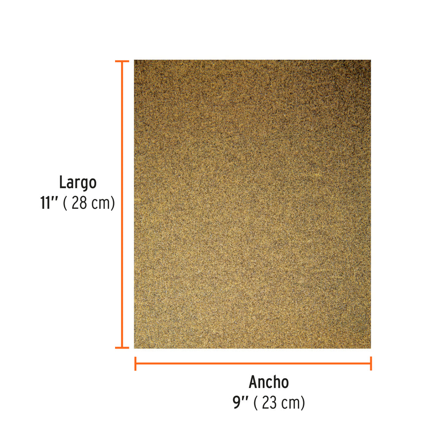 Lija para madera papel cabinet, grano 180, Truper Caja con 25, 11614