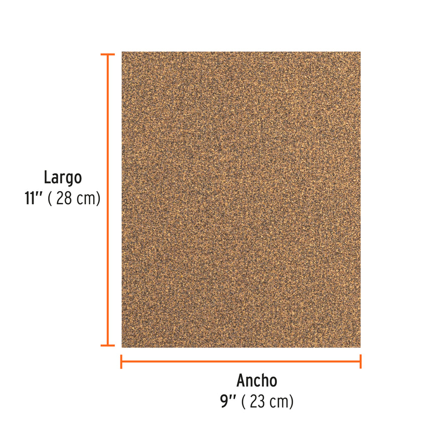 Lija para madera papel cabinet, grano 40, Truper Caja con 25, 11607