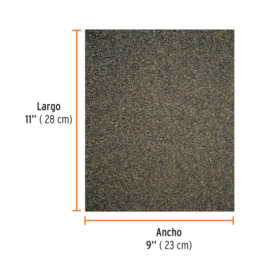 Lija para madera papel cabinet, grano 50, Truper Caja con 25, 11608