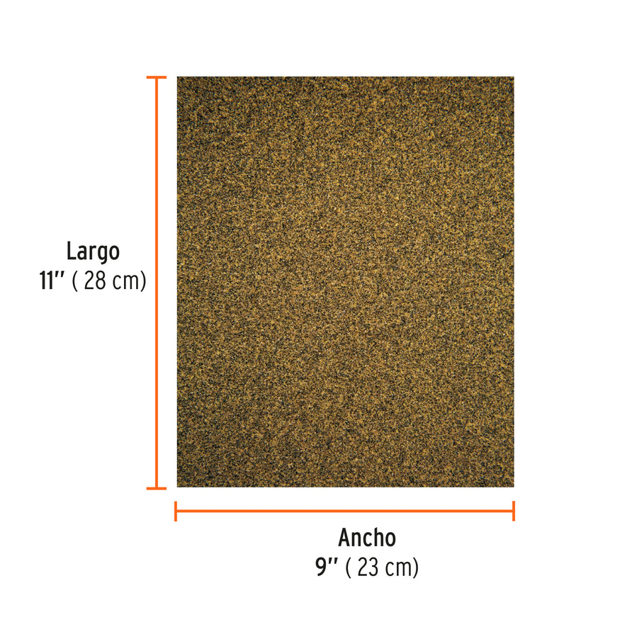 Lija para madera papel cabinet, grano 80, Truper Caja con 25, 11610