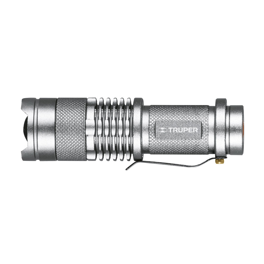 Linterna de aluminio 1 LED de 40 lm con 1 pila AA, Truper Caja con 4, 17256