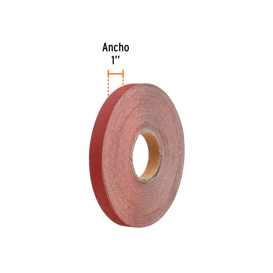 Rollo de 45 m de lija para plomero grano 100 ancho 1', 11660