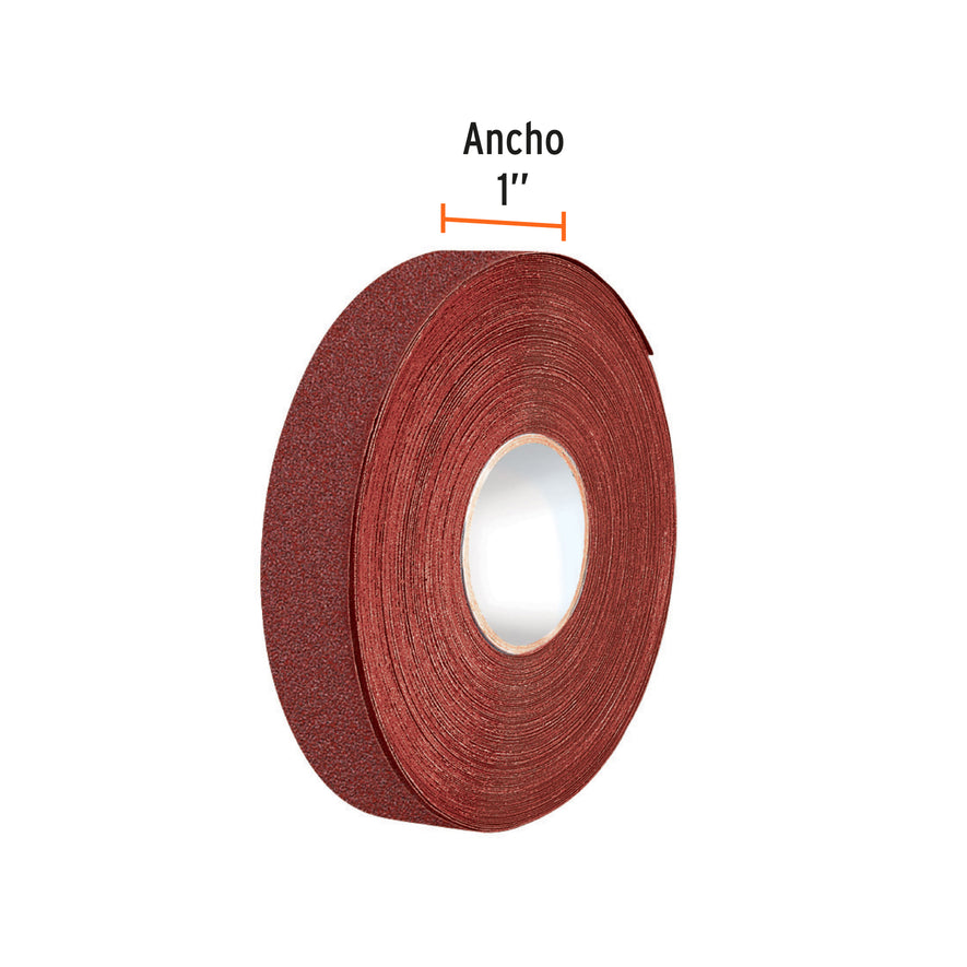 Rollo de 45 m de lija para plomero grano 120 ancho 1', 11662