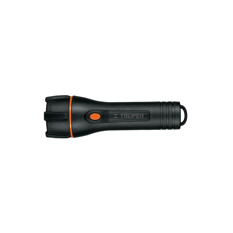 Linterna plástica 1 LED 180 lm con 2 pilas D, Truper Caja con 2, 13019