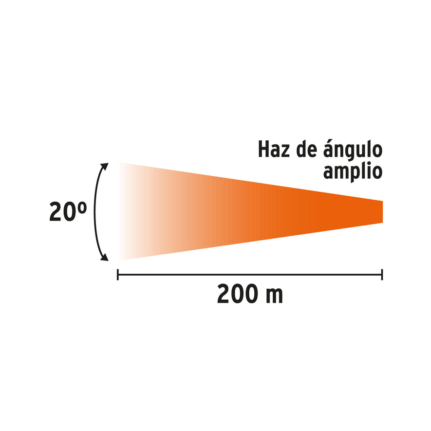 Linterna plástica 1 LED 180 lm con 2 pilas D, Truper Caja con 2, 13019
