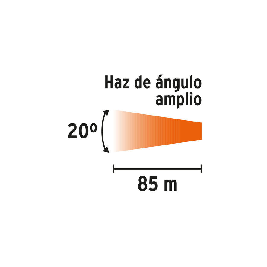 Linterna plástica 1 LED 80 lm con 2 pilas AA, Truper Caja con 4, 13018