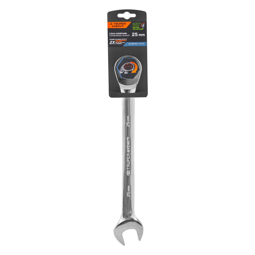 Llave combinada con matraca 25 mm x 325 mm largo, Expert Caja con 3, 13626