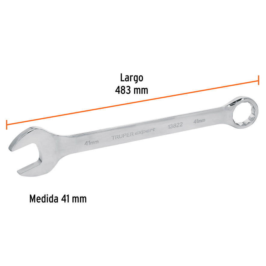 Llave combinada extralarga 41 mm x 483 mm de largo, Expert, 13822