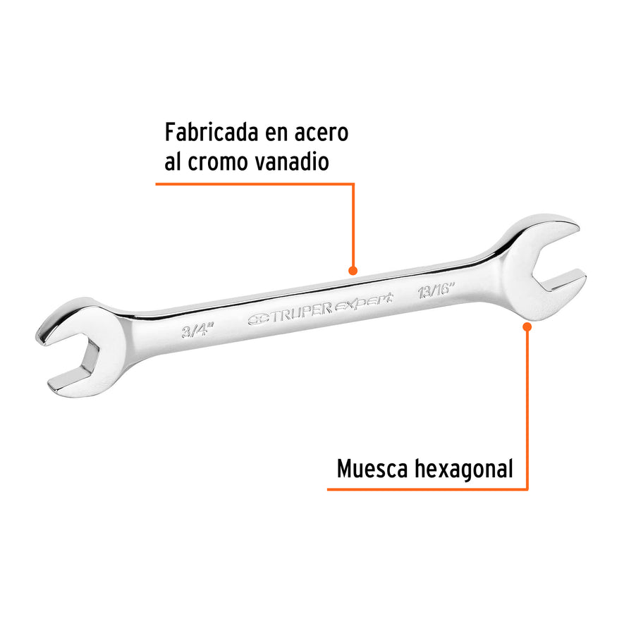 Llave española, 3/4 x 13/16' x 242 mm de largo, Expert Caja con 6, 15698