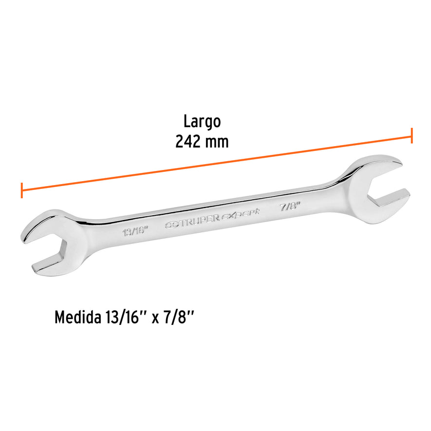 Llave española, 13/16 x 7/8' x 242 mm de largo, Expert Caja con 6, 15700
