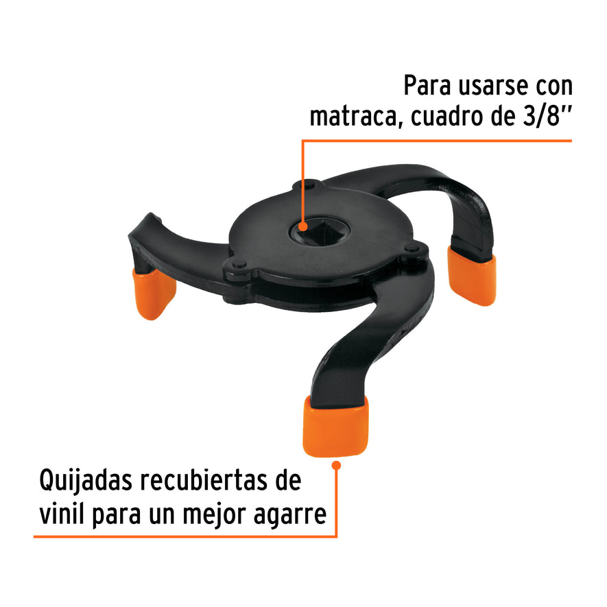 Llave universal 2-1/2'a 3-7/8' para filtro de aceite, Truper Caja con 4, 14546