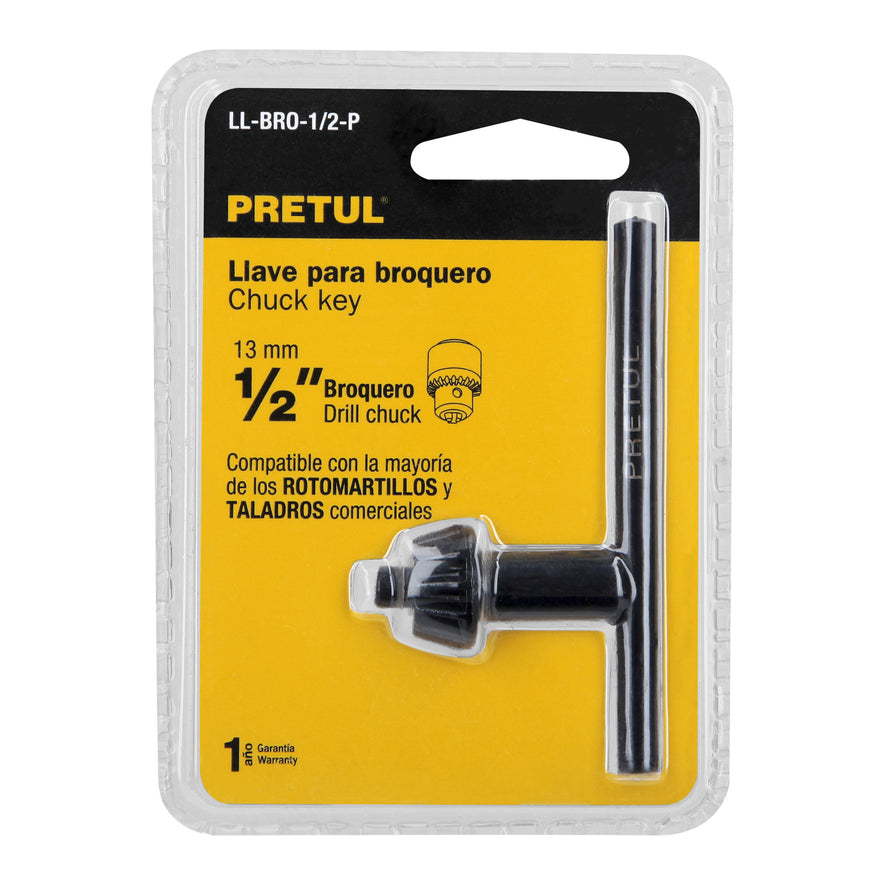 Llave para broquero de 1/2', Pretul Caja con 6, 27036