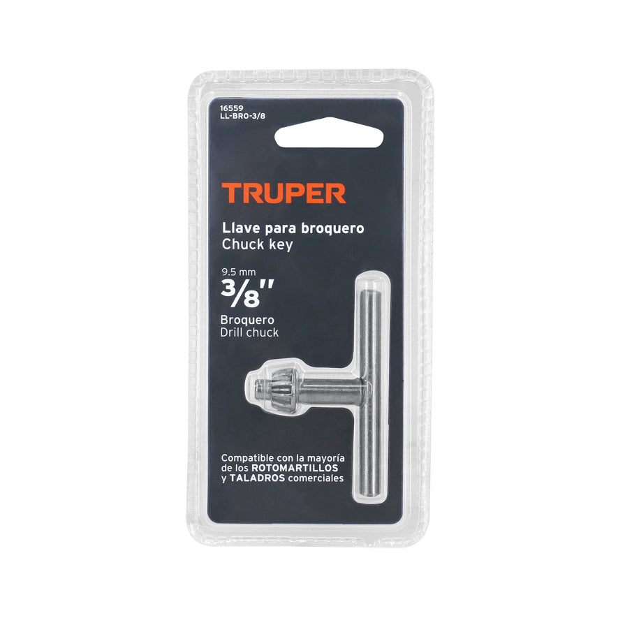 Llave para broquero de 3/8', Truper Caja con 6, 16559