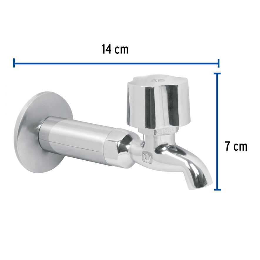 Llave 1/2' para fregadero con niple y chapetón, Foset Basic Caja con 4, 49105