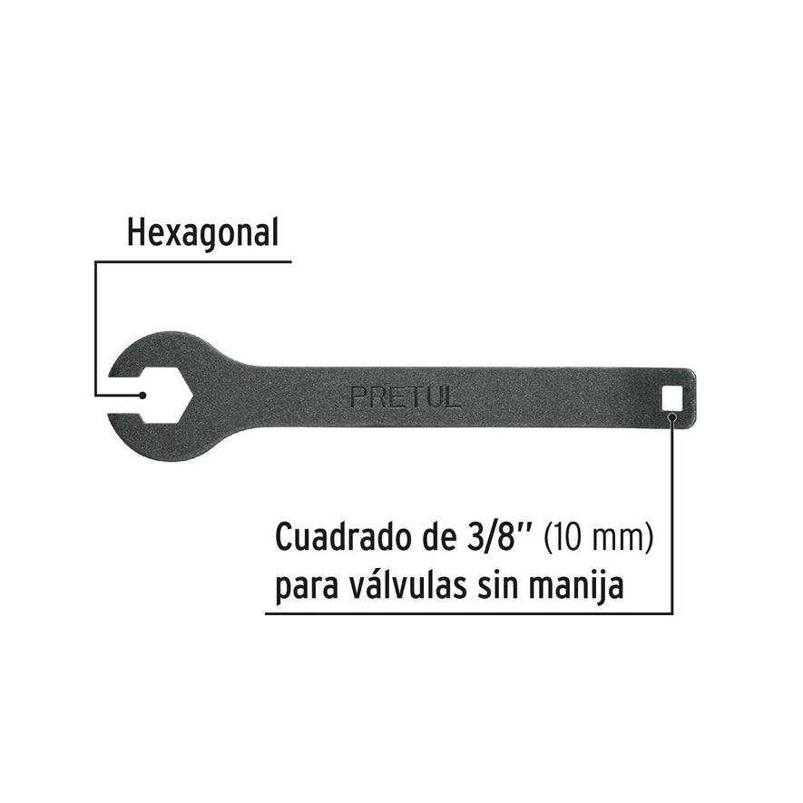 Llave para tanque de gas, Pretul Caja con 6, 21804