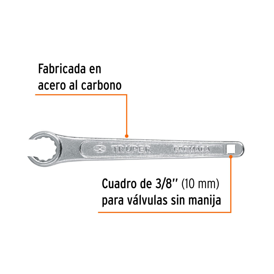 Llave 9' para tanque de gas, Truper Caja con 6, 15490