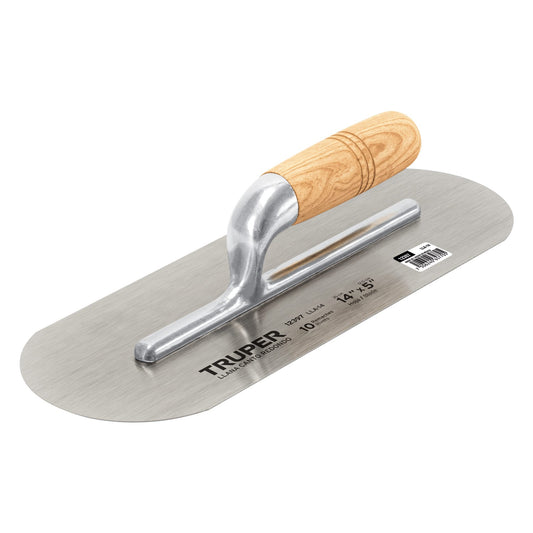 Llana canto redondo 14' x 5' con mango de madera, Truper Caja con 3, 12397