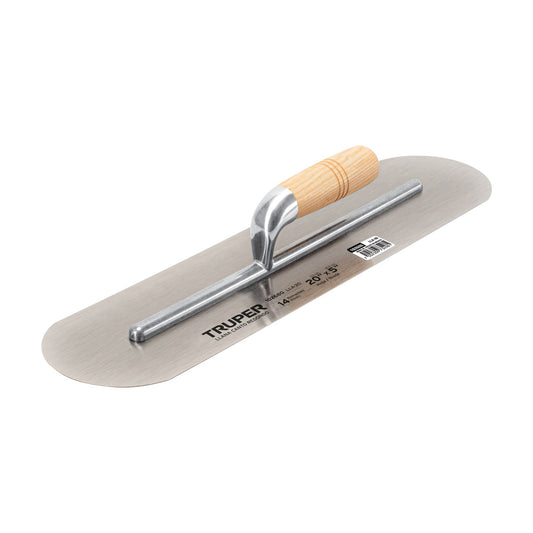 Llana canto redondo 20' x 5' con mango de madera, Truper Caja con 3, 102680