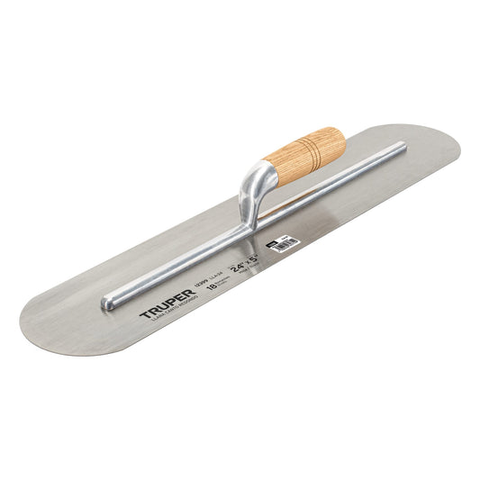 Llana canto redondo 24' x 5' con mango de madera, Truper Caja con 3, 12399