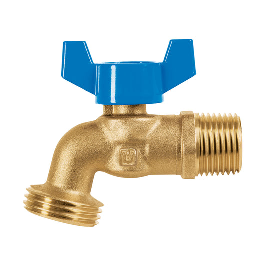 Llave de esfera de latón 1/2' con rosca para manguera, Foset Caja con 6, 49053