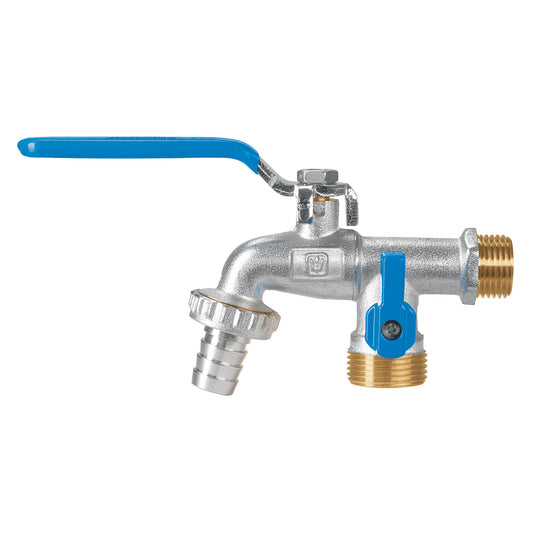 Llave de esfera doble salida 1/2' de latón, Foset Caja con 6, 48060