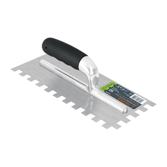 Llana 11' dentado cuadrado 1/2', 10 remaches, mango comfort Caja con 6, 102790