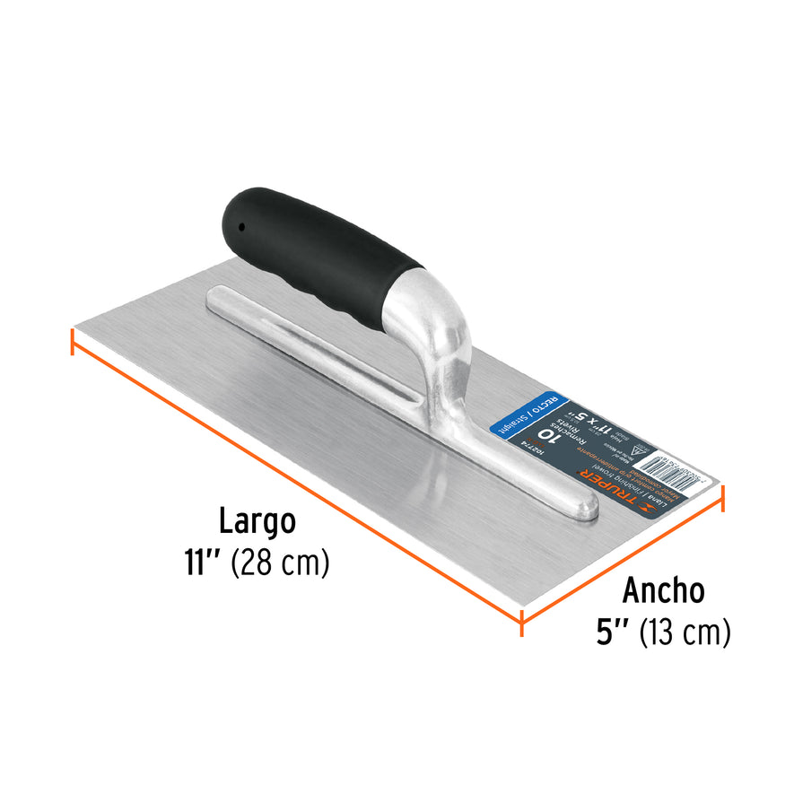 Llana 11' canto recto, 10 remaches, mgo comfort grip, Truper Caja con 6, 102774