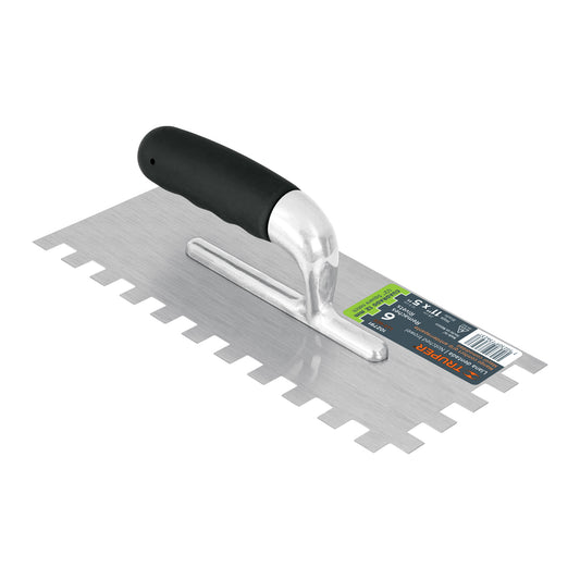 Llana 11' dentado cuadrado 1/2', 6 remaches, mgo comfort Caja con 6, 102791