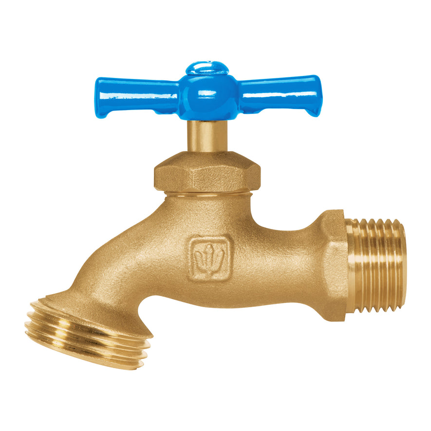 Llave p/manguera, de latón, 140g, 1/2', granel, FOSET Caja con 6, 49082