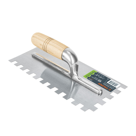 Llana 11' dentado cuadrado 1/2', 10 remaches, mgo madera Caja con 6, 102704