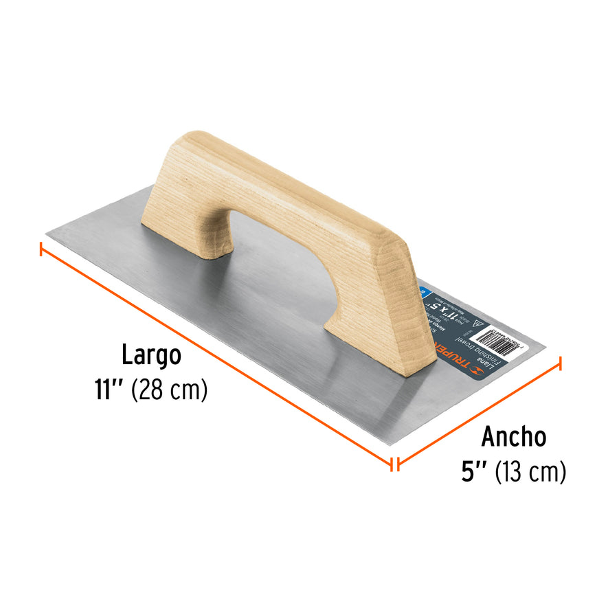 Llana 11' canto recto, tipo español, mgo madera, Truper Caja con 6, 11392