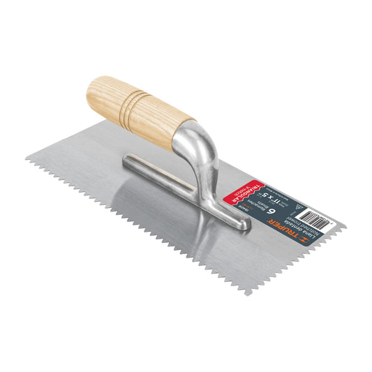 Llana 11' dentado triangular, 6 remaches, mgo madera, Truper Caja con 6, 15409