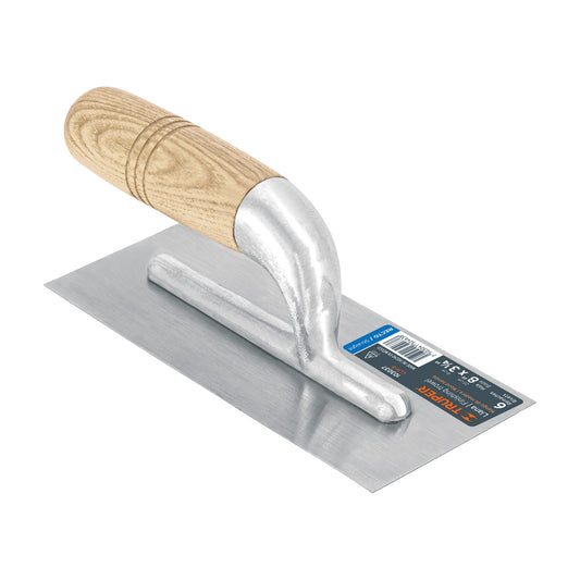 Llana mini 8' canto recto, 6 remaches, mgo madera, Truper Caja con 6, 103037