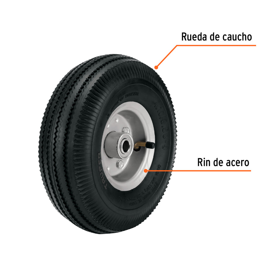 Rueda neumática 10' para eje central, Truper Caja con 2, 45904