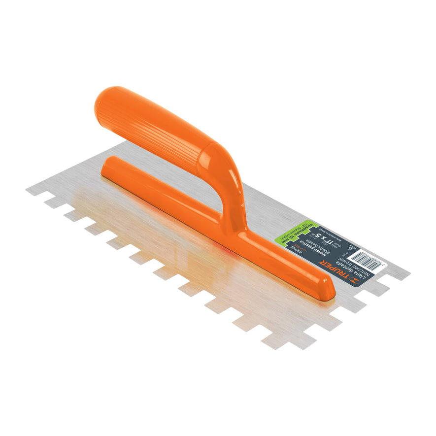 Llana 11' dentado cuadrado 1/2', 6 remaches, mgo plástico Caja con 6, 102702