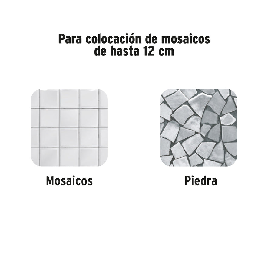 Llana 11' dentado triangular, 6 remaches, mgo plástico Caja con 6, 15415