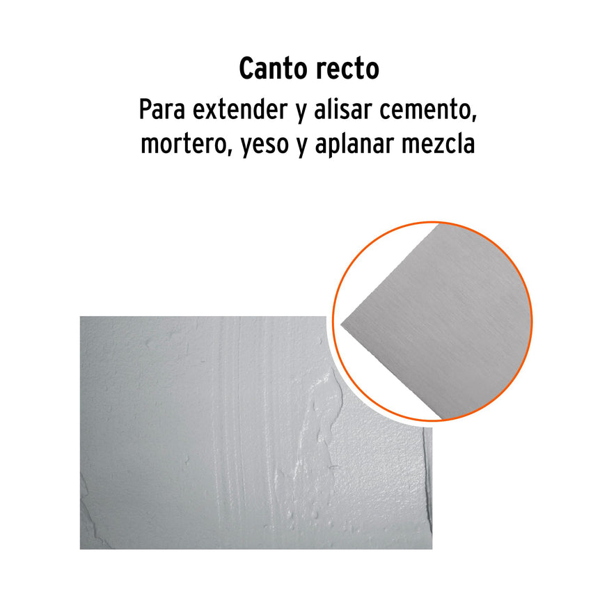 Llana 11' canto recto, 6 remaches, mgo plástico, Truper Caja con 6, 15412