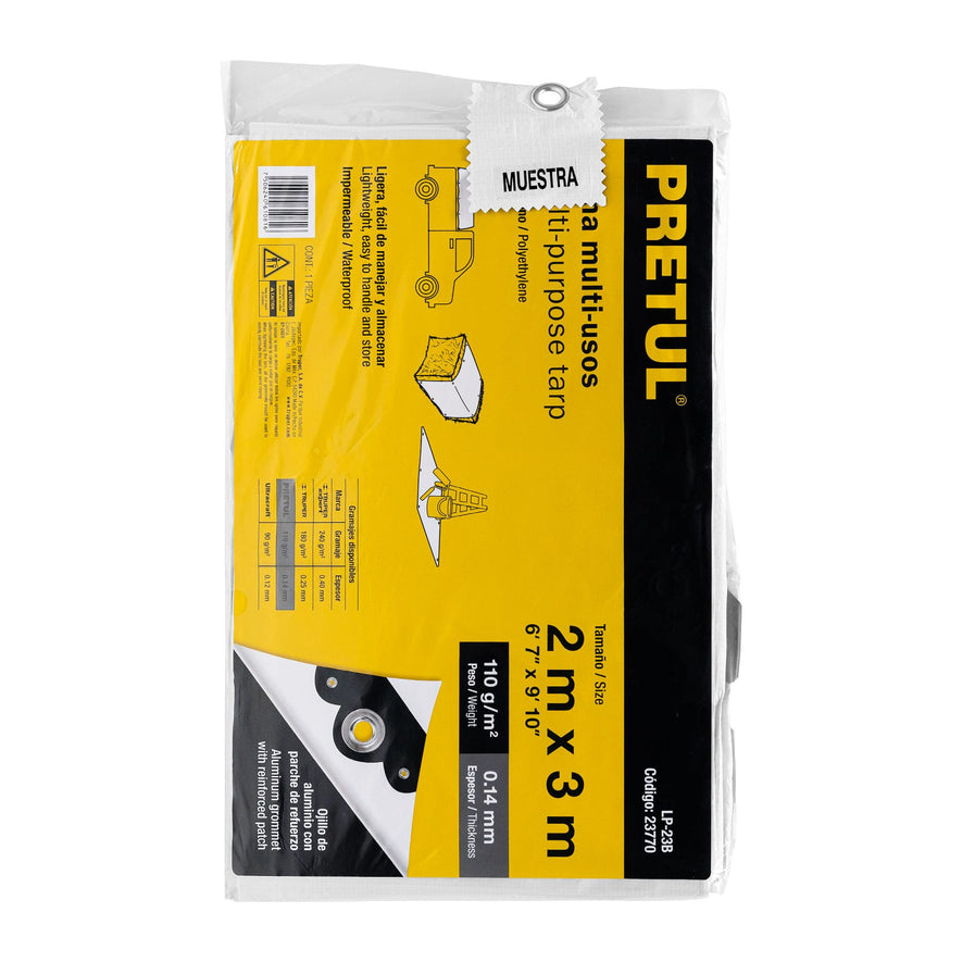 Lona 2 x 3 m, blanca, Pretul Caja con 4, 23770