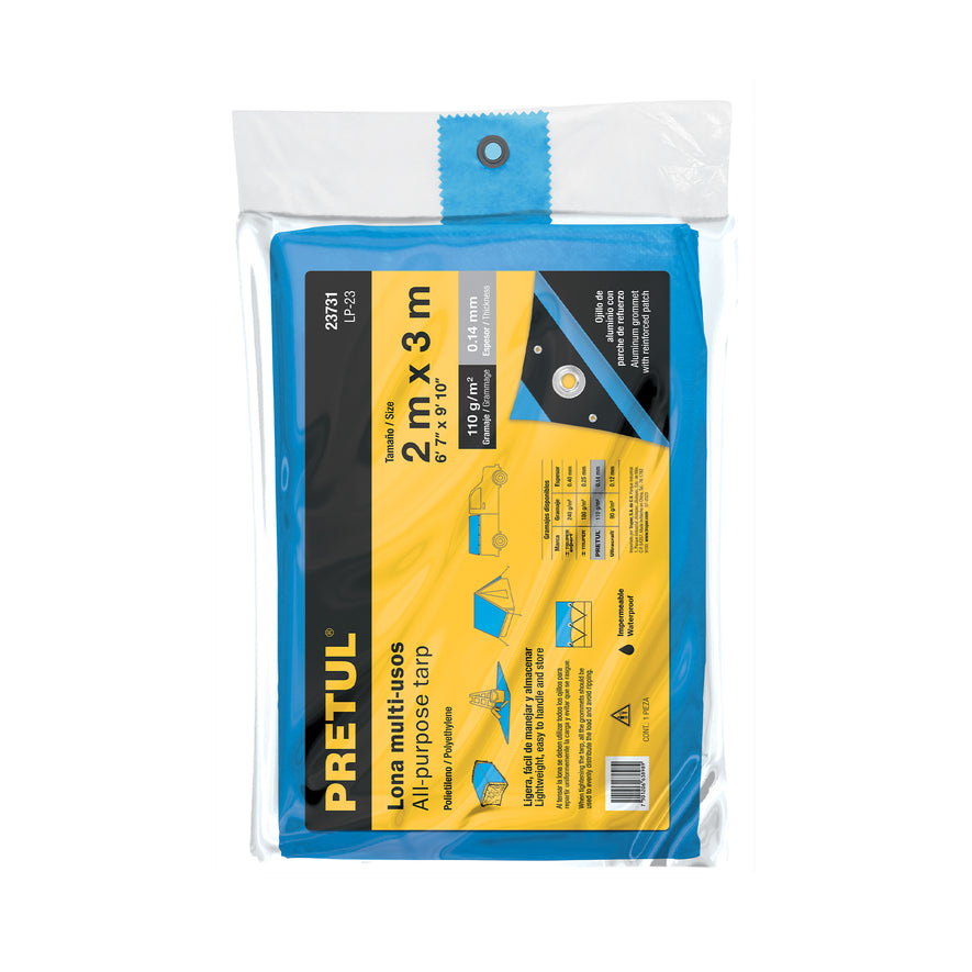 Lona 2 x 3 m, azul, Pretul Caja con 4, 23731