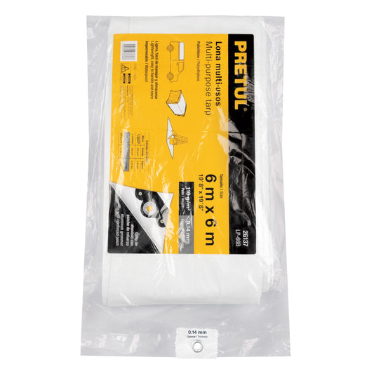 Lona 6 x 6 m, blanca, Pretul Caja con 2, 26137