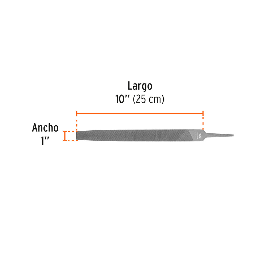 Lima plana muza 10', Truper Caja con 6, 15157
