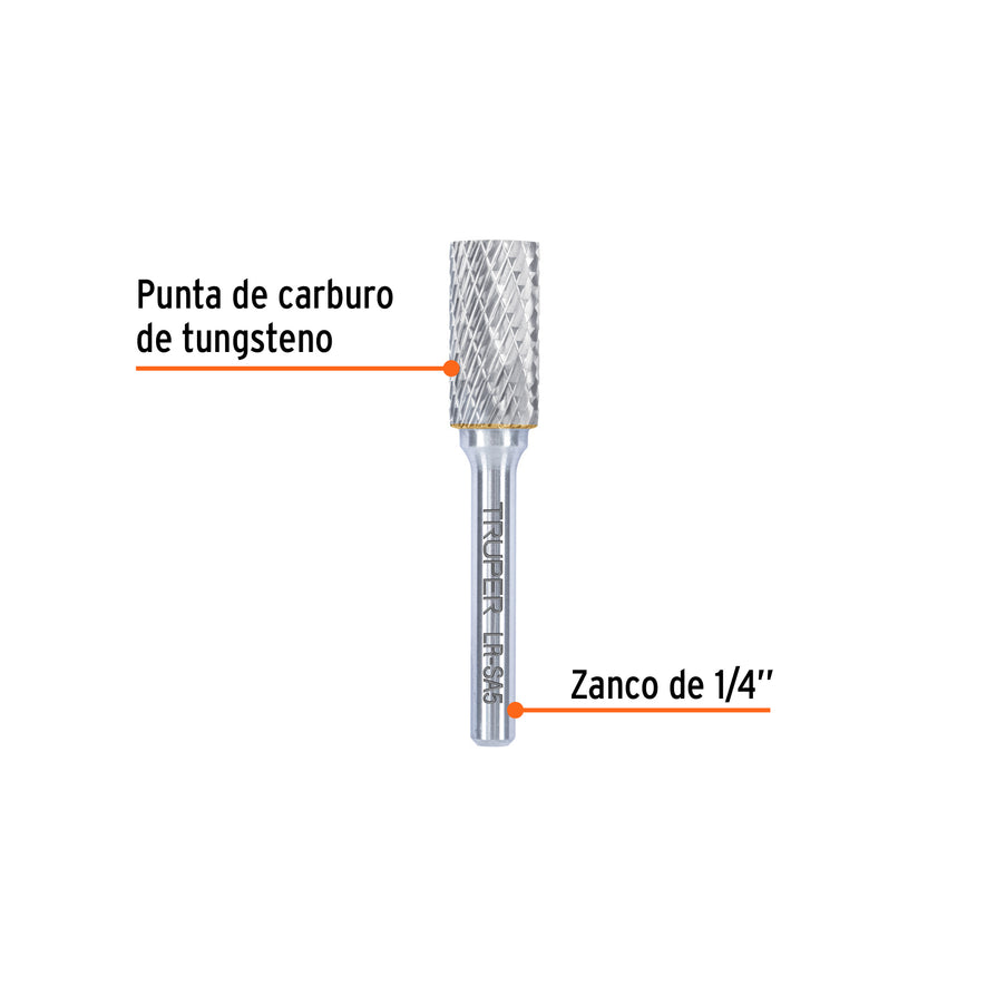 Lima rotativa cilindrica 1/2, SA-5, TRUPER Caja con 3, 103478