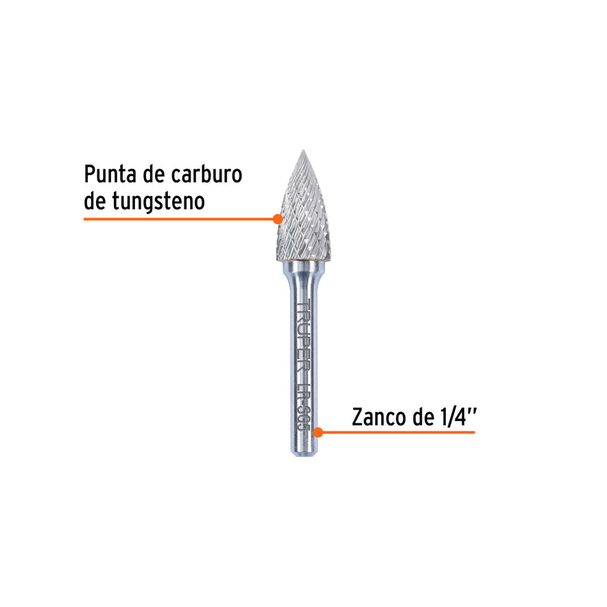Lima rotativa, árbol en punta 1/2, SG-5, TRUPER Caja con 3, 103484