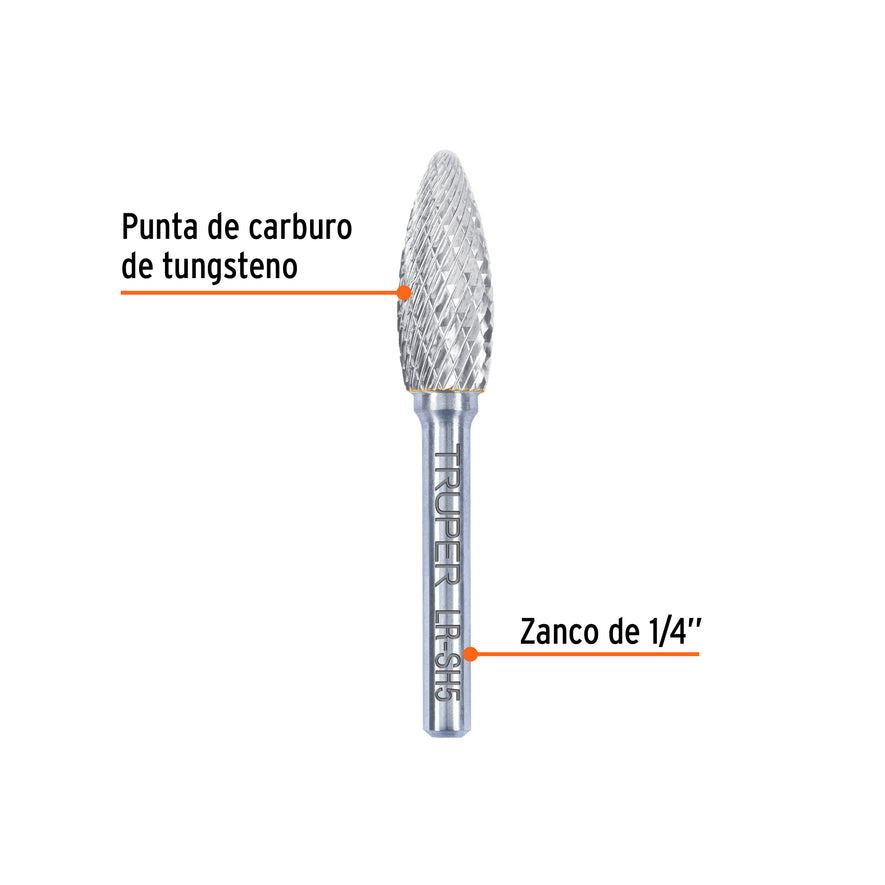 Lima rotativa flama 1/2, SH-5, TRUPER Caja con 3, 103501